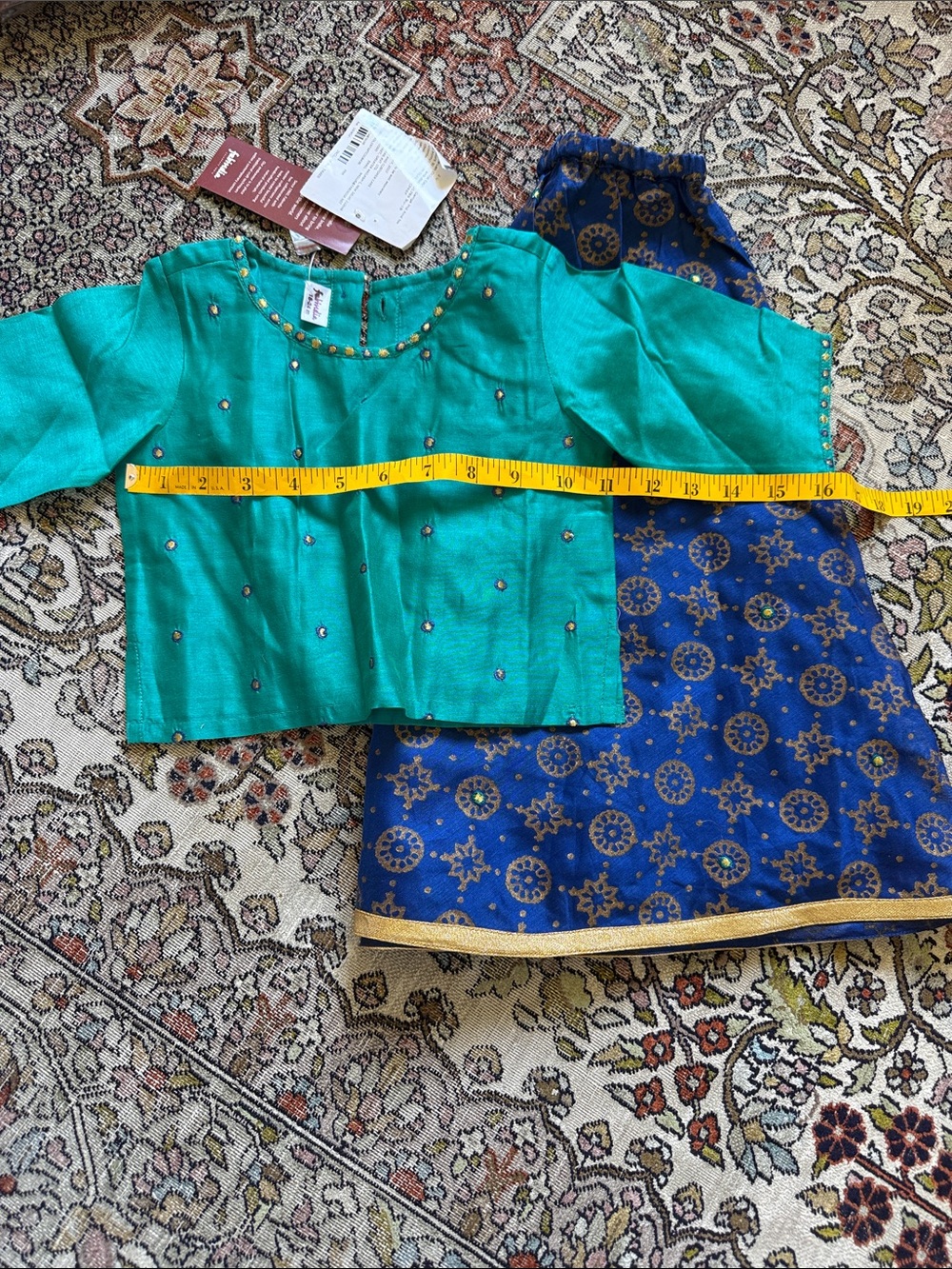 Girls Teal Embellished Top and Blue Skirt Set - Brand:NWT 18-24m 💙⭐️